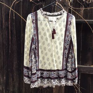 NWT Paisley Blouse Women’s Top Knox Rose size S